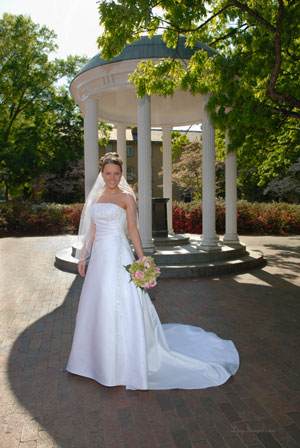 Old Well in Chapel Hill - Bridal Portrait